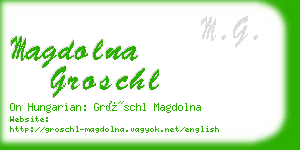 magdolna groschl business card